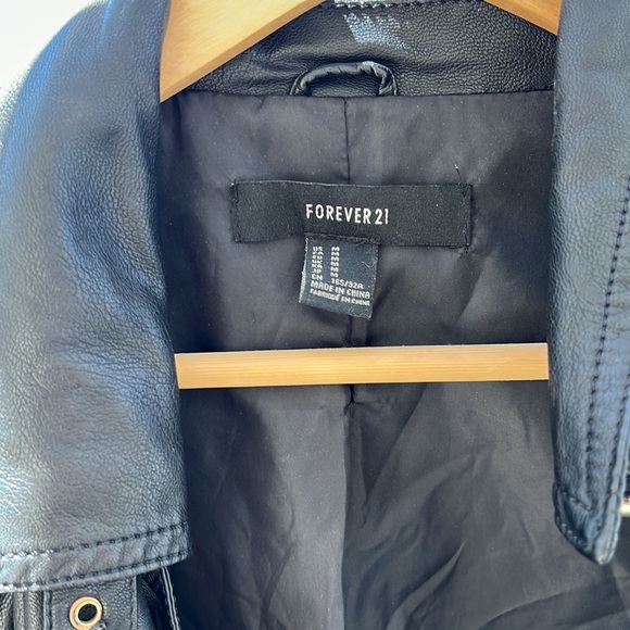 Faux Leather Jacket with Gold Studs - Picture 3 of 6